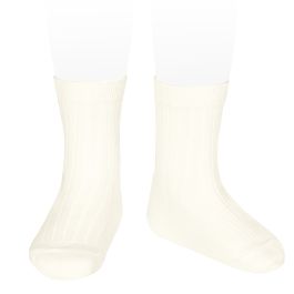 Basic Rib Short Socks | Beige 303
