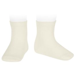 Plain Stitch Short Socks | Beige (303)