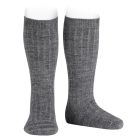 Merino Wool Blend Rib Socks | Light Grey 967