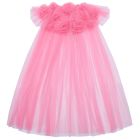 Pink Ruffle Flower Cape