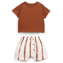 Baby Tshirt & Stripe Shorts