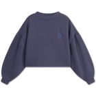 Crop Heart Sweater | Midnight Blue