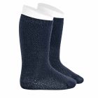 2008/2 Garter Stitch Knee High Socks | Navy 480