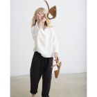 Hugo Soft Gauze Shirt & Mario Soft Gauze Pants | Ivory/Navy