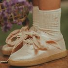 Emilia Organza | Powder Metallic Leather