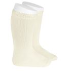 2362/2 Knee High Socks W/ Openwork Cuff | Beige 303