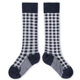Claude Gingham Knee-high Socks | Nuit Etoilée