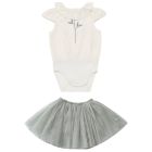 Madie Bodysuit & Rieta Skirt | Warm White & Frosted Green
