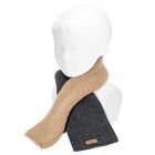English Stitch Bicolour Scarf W/ Keyhole | Anthracite 290