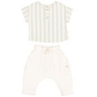 BB Stripes Shirt & Muslin Pants | Blue Stone/Talc