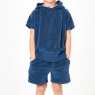 Terry Hooded Shirt & Shorts | Blue