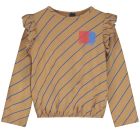T-shirt Frills Diagonal Stripes