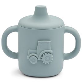 Amelio Silicone Sippy Cup | Blue Fog