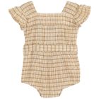 Beige Checkered Romper