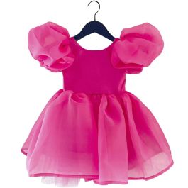V-Back Puff Sleep Organza Tutu Dress | Barbie Pink