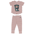Dino Bear Stripe T-Shirt & Stripe Pants