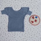 Blue Ruffle Sweater