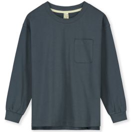 Oversized L/S Tee | Blue Grey