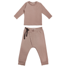Harem Pants & L/S Pocket Tee | Blush