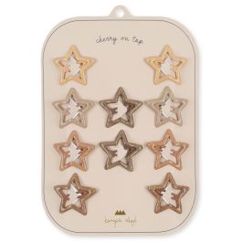 10 Pack Junior hair Clips Star Glitter | Rosie Shade
