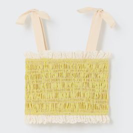 Mercyk Gingham Top | Neon Yellow