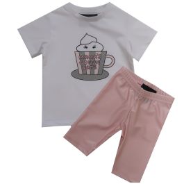 Mama's Coffee Date Oversized Tee & Biker Shorts Set
