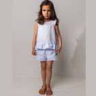 Linen Tawny Top & Pala Bottoms | Blue Mist