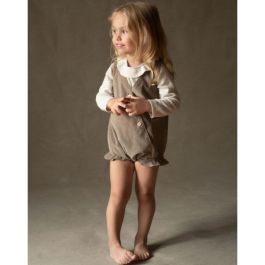 Off White Knitted Romper Suit & Taupe Crossover Romper Suit