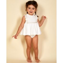Ivory Chiffon Jade Lace Romper