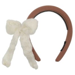 Nutmeg Mohair Side Bow Headband