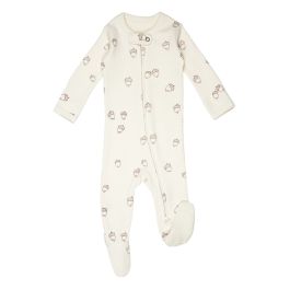 Zipper Footie | Buttercream Acorn