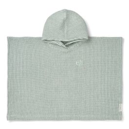 Paco Embroidery Poncho | Y/D Stripe Peppermint / Creme De La Creme