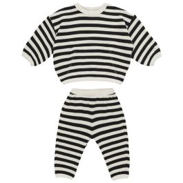 Waffle Slouch Set | Black Stripe