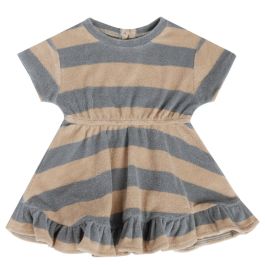 Terry Dress Set | Ocean & Latte Stripe