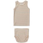 Ribbed Tank + Bloomer Set | Latte Stripe