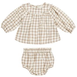 Mia Top + Bloomer Set | Cinnamon Plaid