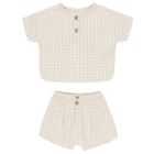Woven Boxy Top + Short Set | Oat Check