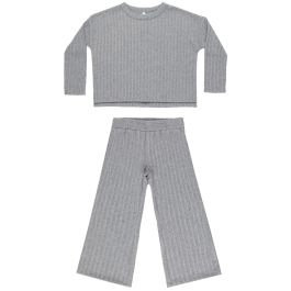 Cozy Rib Knit Set | Dusty Blue