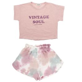 Vintage Soul T-Shirt & Tie Dye Fleece Short | Pink