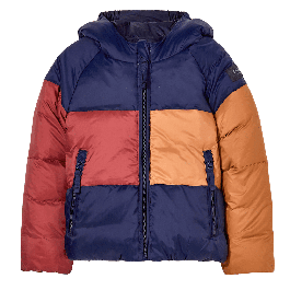 Snowscout REVERSIBLE Navy Colorblock Down Jacket