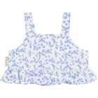 Off White Top W/ Little Blue Flowers