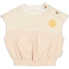 Pink & Ecru w/ Les Amis Print Textured Jersey Sleeveless Top