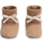 Baby Ribbed Booties | Biscuit