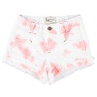 Shorts with Fringes | Pink Tie Dye