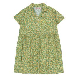 Geranium V Neck Dress | Light Cream/Yellow