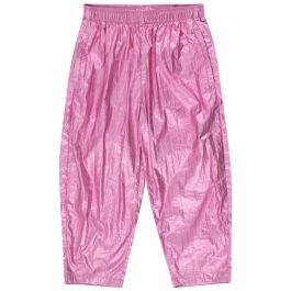 Shiny Barrel Pants | Metallic Pink