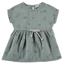 Palms Dress | Blue Gray