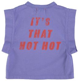 Sleeveless Waistcoat | Purple W/ "hot hot" Print