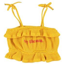 Top W/ Straps | Yellow W/ "by the sun" Print