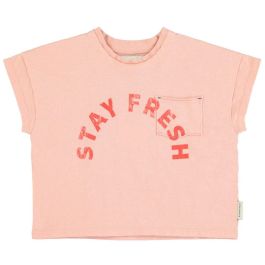T-shirt | Light Pink W/ "stay fresh" Print